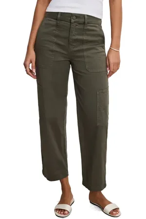 GOOD AMERICAN Crop Twill Cargo Pants in at Nordstrom, Size 4