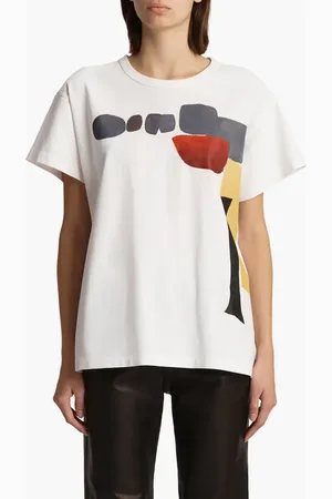 Khaite Maeve Cotton Jersey Graphic T-Shirt in at Nordstrom, Size Small