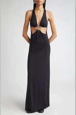 COPERNI Cutout C-Logo Stretch Jersey Dress in at Nordstrom, Size 2 Us