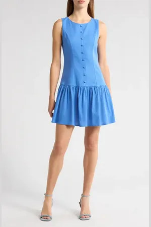 WAYF Martini Linen Blend Minidress in at Nordstrom, Size X-Large