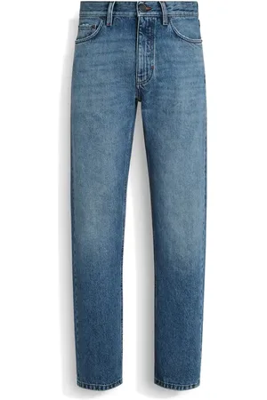 Ermenegildo Zegna Roccia City Fit Stonewashed Jeans in at Nordstrom, Size 32