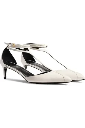 Khaite Mia Kitten Heel Pointed Toe T-Strap Pump in at Nordstrom, Size 5.5Us