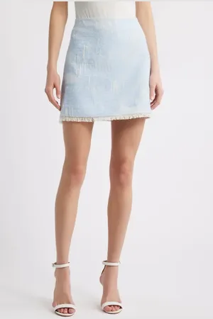 Kobi Halperin Fray Hem Tweed Skirt in at Nordstrom, Size 10