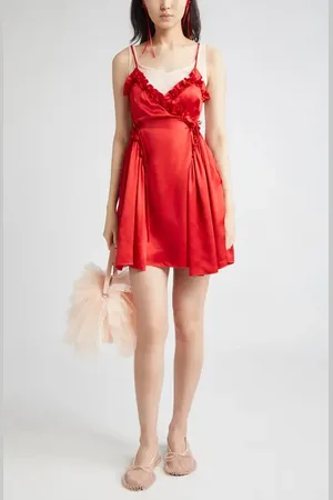 Simone Rocha Negligee Satin Patchwork Ballet Dress in at Nordstrom, Size 10