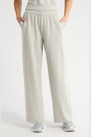 Zella Luxe Terry Wide Leg Pocket Pants in at Nordstrom, Size Large