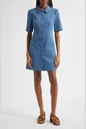 VERONICA BEARD Paige Stretch Cotton Shirtdress in at Nordstrom, Size 2