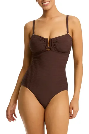 SEA LEVEL U-Bar Bandeau One-Piece Swimsuit in at Nordstrom, Size 12 Us
