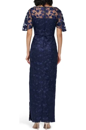 Js Collections Brooke Floral Embroidered Column Gown in at Nordstrom, Size 2