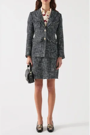 LK Bennett Finch Fray Tweed Jacket in at Nordstrom, Size 8 Us