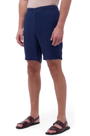 Bugatchi Trent Drawstring Linen Shorts in at Nordstrom, Size Large