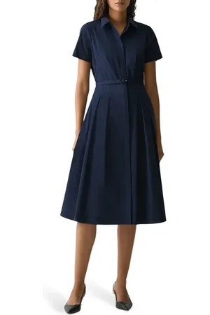 THEORY Belted Cotton Blend Shirtdress in at Nordstrom, Size 6