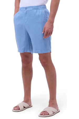 Bugatchi Trent Drawstring Linen Shorts in at Nordstrom, Size Medium