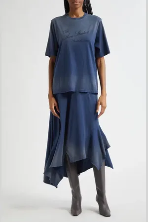 Acne Studios Emiro Layered T-Shirt Dress in at Nordstrom, Size Large