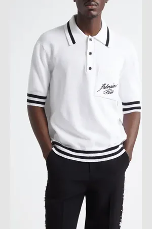 Balmain Paris Logo Signature Polo in at Nordstrom, Size X-Large