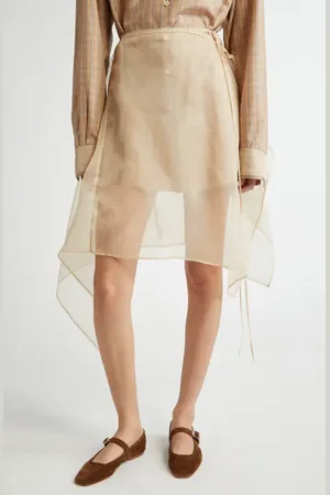 EENK Silk Organza Layered Wrap Skirt in at Nordstrom, Size Medium