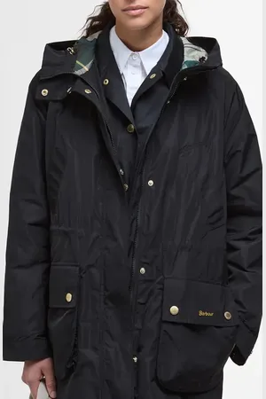 Barbour Una Showerproof Water Resistant Hooded Raincoat in at Nordstrom, Size 12 Us