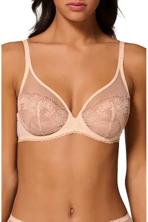 Simone Pérèle Allure Sheer Plunge Full Coverage Underwire Bra in at Nordstrom, Size 32E