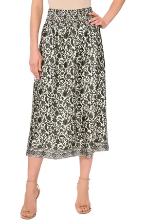 Vince Camuto Smocked Waist Skirt in at Nordstrom, Size Xx-Small