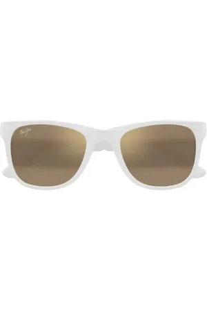 Maui Jim Kikonia XL 56mm Wraparound Rectangular Sunglasses in at Nordstrom