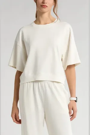 Zella Terry Crewneck Sweatshirt in at Nordstrom, Size Xx-Large