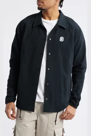 Billionaire Boys Club BB Dipper Logo Embroidered Cotton Seersucker Jacket in at Nordstrom, Size Large