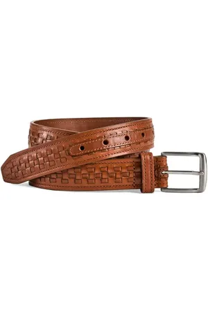 Johnston & Murphy Woven Leather Belt in at Nordstrom, Size 42