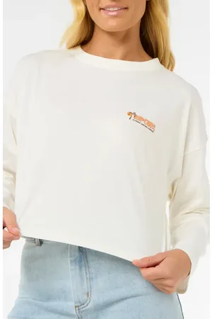 Rip Curl Cala Long Sleeve Crop Graphic T-Shirt in at Nordstrom, Size Medium