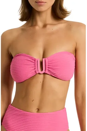 SEA LEVEL U-Bar Bandeau Bikini Top in at Nordstrom, Size 4 Us