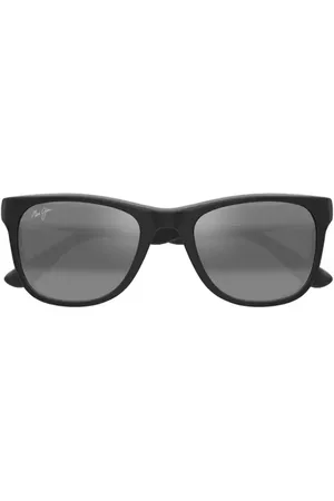 Maui Jim Kikonia XL 56mm Wraparound Rectangular Sunglasses in at Nordstrom