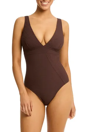 SEA LEVEL Panel Line Multifit One-Piece Swimsuit in at Nordstrom, Size 8 Us