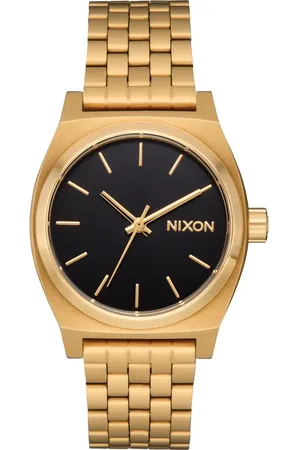 Nixon The Medium Time Teller Bracelet Watch, 31mm in Gold /Black at Nordstrom