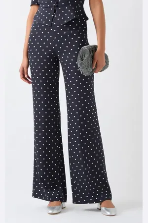 LK Bennett Elsie Polka Dot Flare Pants in at Nordstrom, Size 4 Us