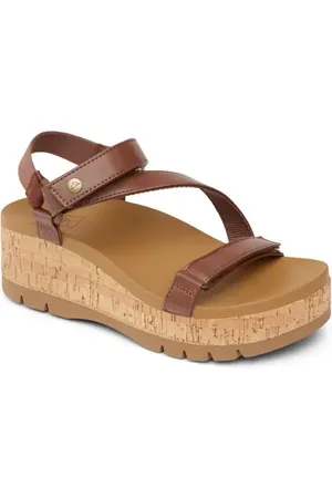 Reef Cushion Tide Higher Ankle Strap Platform Wedge Sandal in at Nordstrom, Size 8
