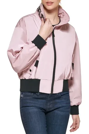 Karl Lagerfeld Logo Collar Bomber Jacket in at Nordstrom, Size X-Small