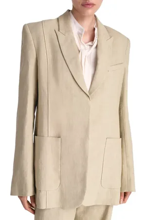 TWP Morgans Oversize Linen Blazer in at Nordstrom, Size Small