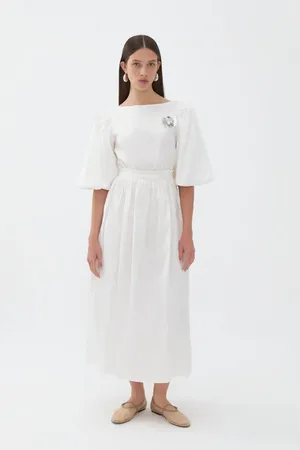 Nocturne Balloon Sleeve Maxi Dress in at Nordstrom, Size Large