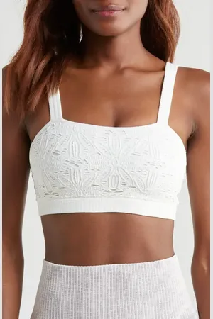 Free People FP Movement Hrun Floral Lace Bandeau Bra in at Nordstrom, Size Medium