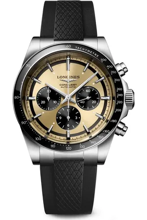 Longines Conquest Automatic Chronograph Rubber Strap Watch, 42mm in at Nordstrom