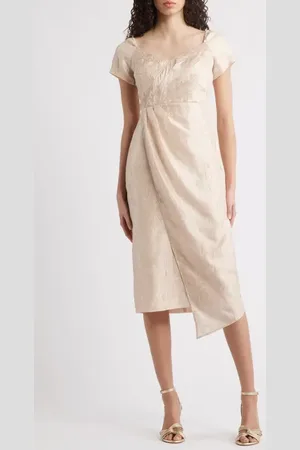 Tahari ASL Crinkle Satin Dress in at Nordstrom, Size 4
