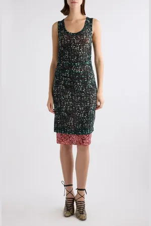 DRIES VAN NOTEN Hoges Mixed Print Layered Mesh Dress in at Nordstrom, Size Small