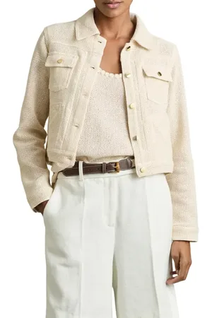 Reiss Renzo Mesh Trucker Jacket in at Nordstrom, Size 2 Us