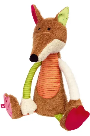sigikid Patchwork Striped Fox Plush Toy in at Nordstrom