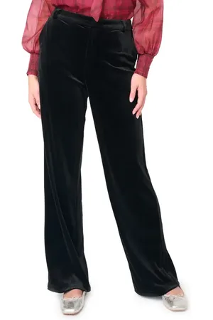 GIBSONLOOK Lindsey Velvet Wide Leg Pants in at Nordstrom, Size Xx-Small