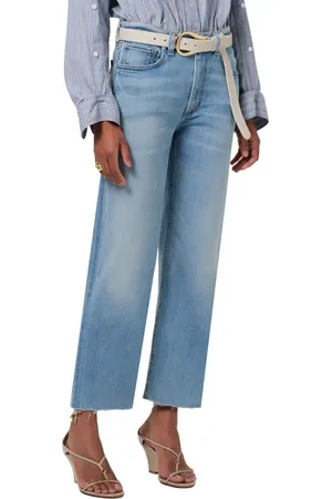 Citizens of Humanity Palma High Waist Raw Hem Straight Leg Jeans in at Nordstrom, Size 25