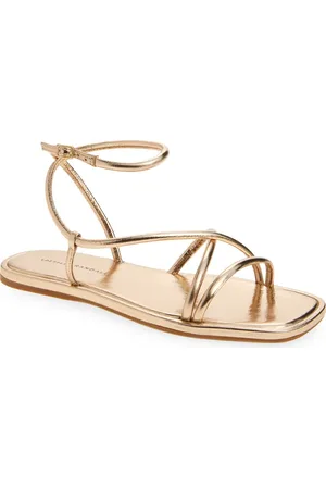 Loeffler Randall Noor Ankle Strap Metallic Sandal in at Nordstrom, Size 6