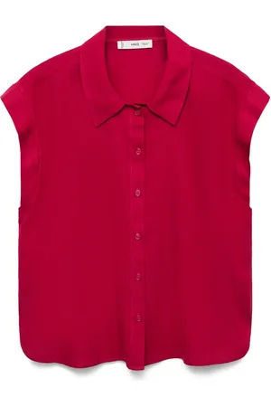 MANGO Flowing Linen Blend Blouse in at Nordstrom, Size 6
