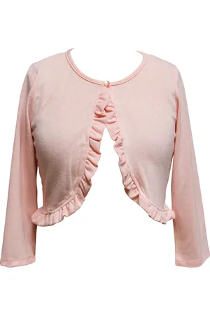 Ava & Yelly Ruffle Front Cardigan in at Nordstrom, Size 7