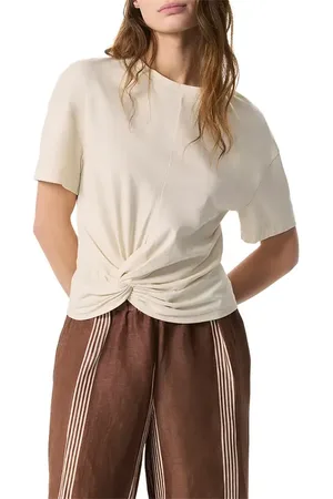 RAG&BONE Mica Twist Hem Cotton T-Shirt in at Nordstrom, Size Large