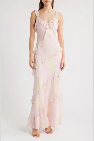 LOVESHACKFANCY Radiance Ruffle Maxi Dress in at Nordstrom, Size X-Small