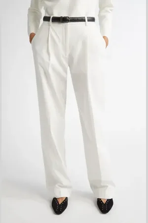Totême Pleated Straight Leg Trousers in at Nordstrom, Size 4 Us